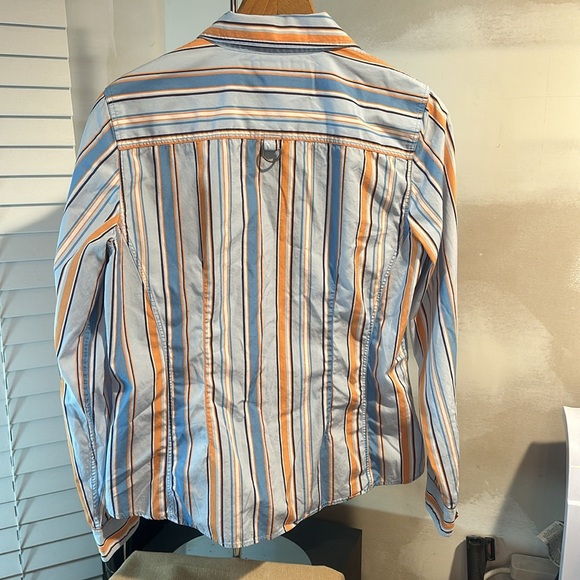 Vintage Tommy Hilfiger Y2K Women’s Pocketed Striped Button Up Size 12 - Picture 3 of 14